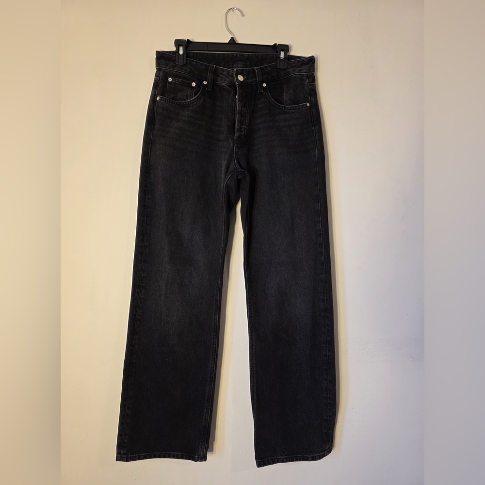 Massimo Dutti Dark Gray Straight Jeans